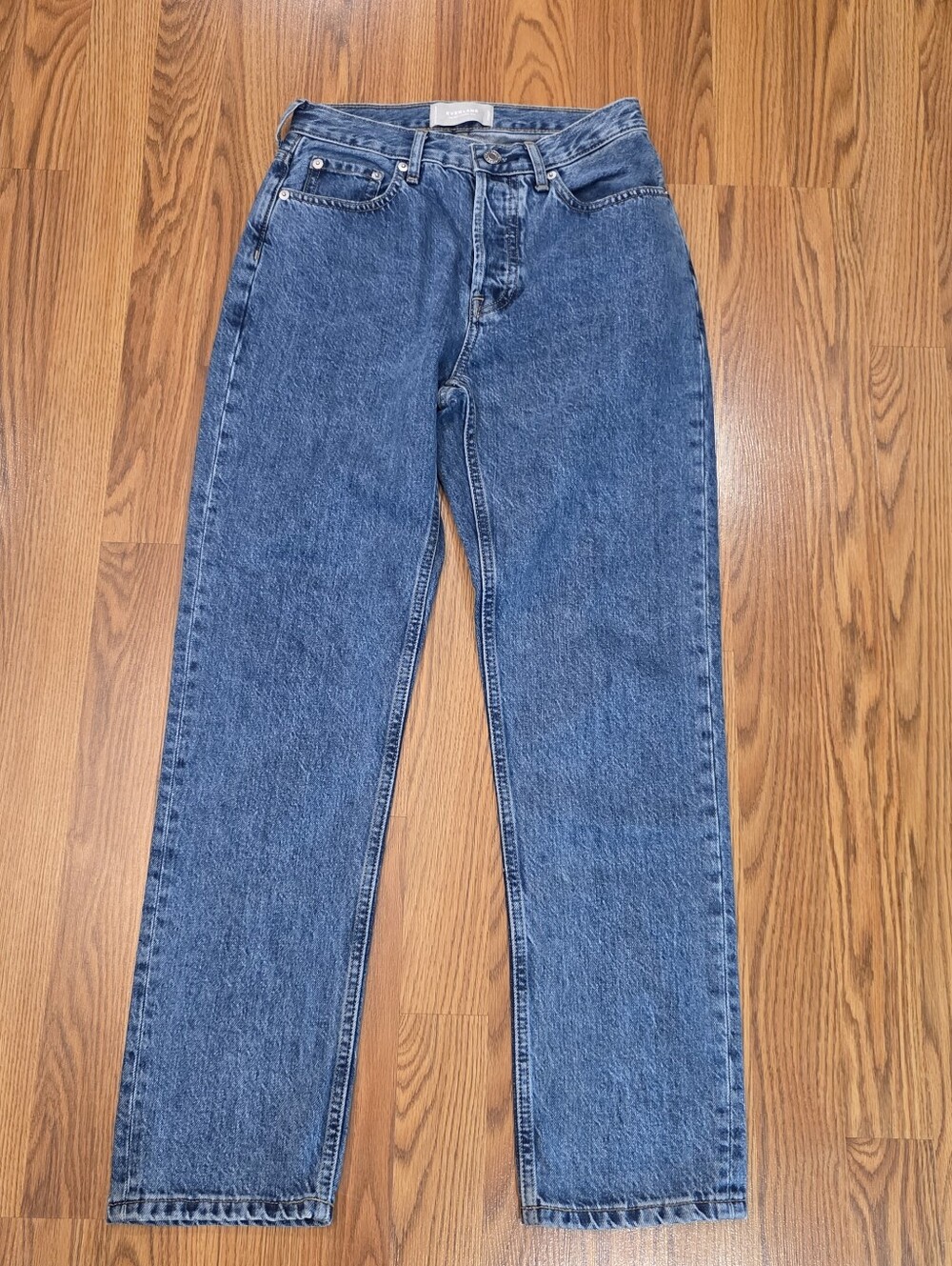 Everlane Womens 90s Cheeky Jeans Size 25 Button Fly High Rise Straight Organic